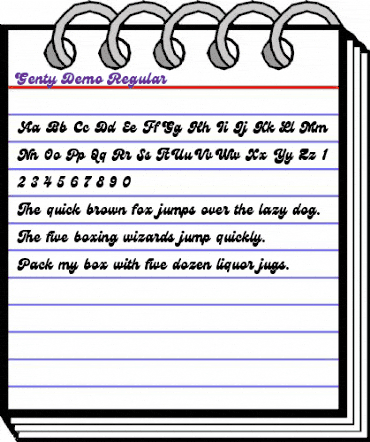Genty Demo Regular animated font preview
