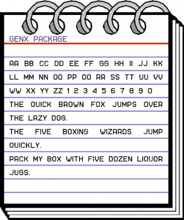 Genx Package Regular animated font preview Genx Package Regular animated font preview