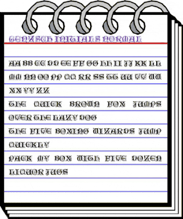 Genzsch Initials Normal animated font preview Genzsch Initials Normal animated font preview