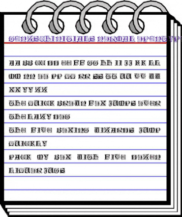 GenzschInitials Regular animated font preview GenzschInitials Regular animated font preview