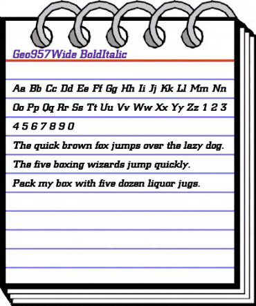 Geo957Wide BoldItalic animated font preview Geo957Wide BoldItalic animated font preview