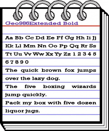 Geo986Extended Bold animated font preview