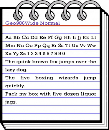Geo986Wide Normal animated font preview Geo986Wide Normal animated font preview