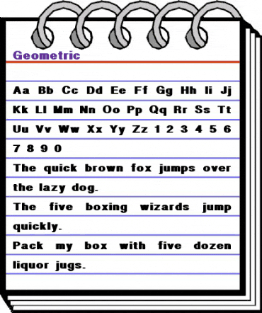 Geometric Regular animated font preview Geometric Regular animated font preview