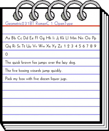 Geometric 231 Regular animated font preview Geometric 231 Regular animated font preview