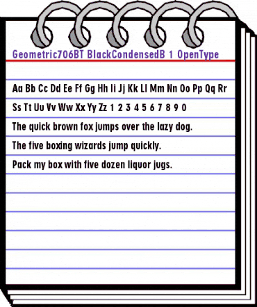 Geometric 706 Black Condensed animated font preview Geometric 706 Black Condensed animated font preview