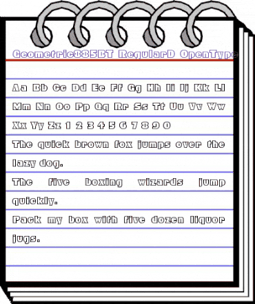 Geometric 885 Regular animated font preview Geometric 885 Regular animated font preview