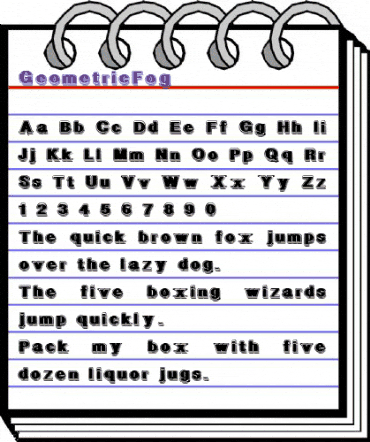GeometricFog Regular animated font preview