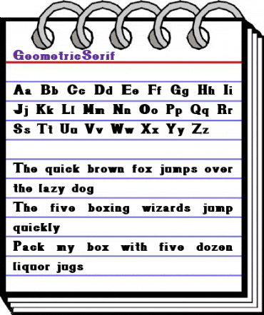 GeometricSerif Regular animated font preview GeometricSerif Regular animated font preview