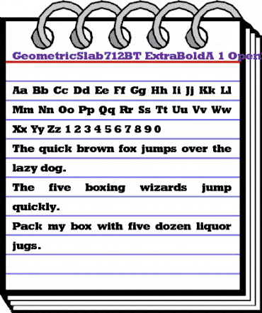 Geometric Slabserif 712 Extra Bold animated font preview Geometric Slabserif 712 Extra Bold animated font preview
