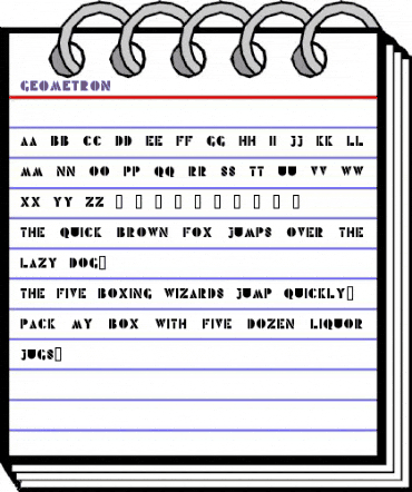 Geometron Regular animated font preview Geometron Regular animated font preview