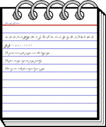 George Gibson Regular animated font preview George Gibson Regular animated font preview