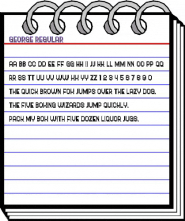 George Regular animated font preview