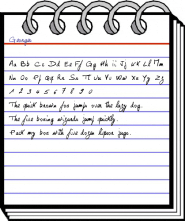 Georges Georges animated font preview