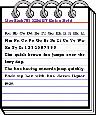 GeoSlab703 XBd BT Extra Bold animated font preview GeoSlab703 XBd BT Extra Bold animated font preview