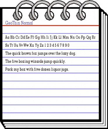 GeoThin Normal animated font preview GeoThin Normal animated font preview