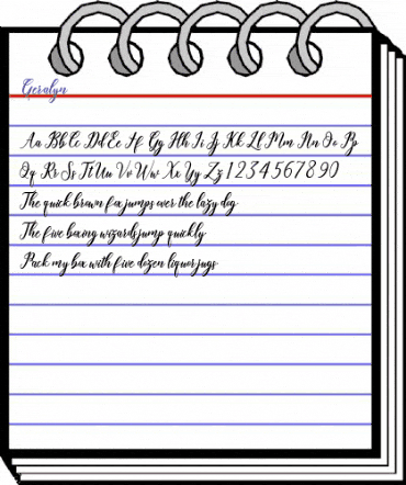 Geralyn Regular animated font preview
