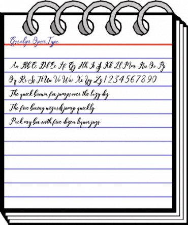 Geralyn Regular animated font preview