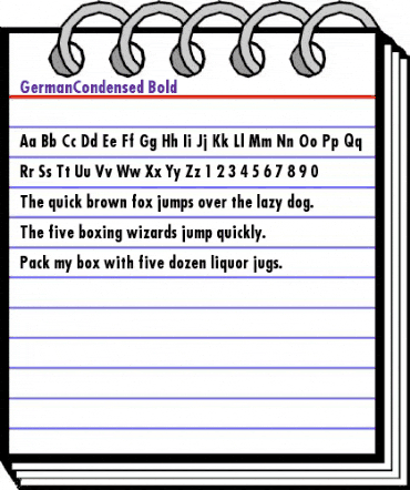 GermanCondensed Bold animated font preview GermanCondensed Bold animated font preview