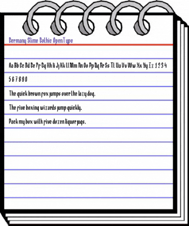 Germany Slime Gothic Regular animated font preview