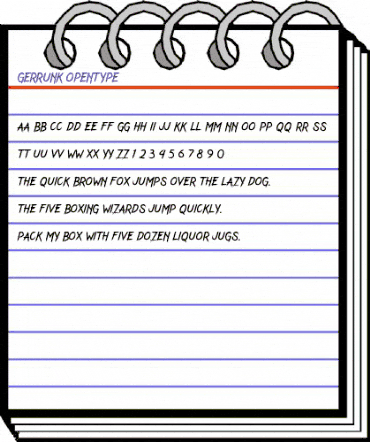 GERRUNK Regular animated font preview GERRUNK Regular animated font preview