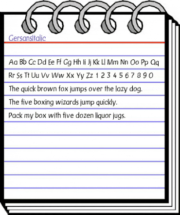 Gersans Regular animated font preview Gersans Regular animated font preview