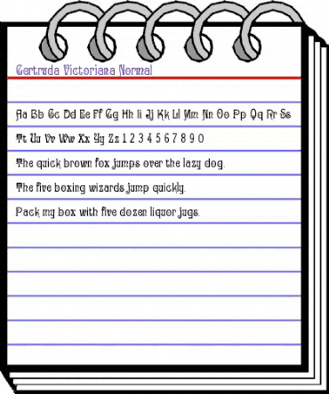 Gertruda Victoriana Normal animated font preview