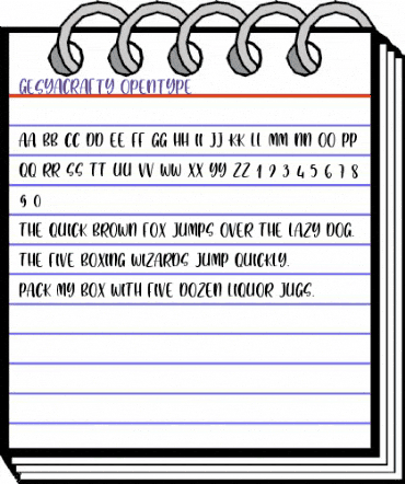 Gesya Crafty Regular animated font preview Gesya Crafty Regular animated font preview