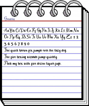 Geuceu Regular animated font preview