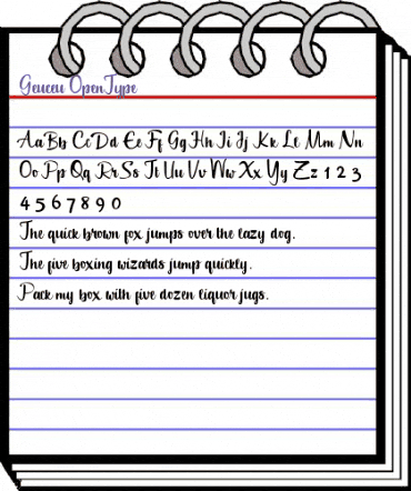 Geuceu Regular animated font preview