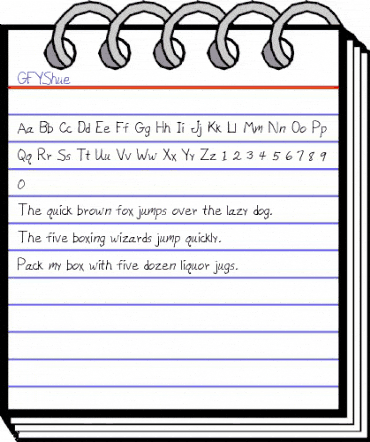 GFYShue Regular animated font preview