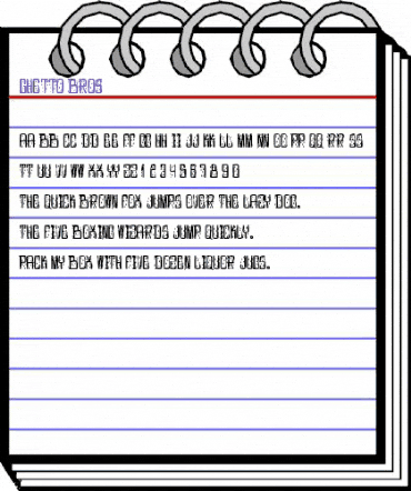 Ghetto bros Regular animated font preview