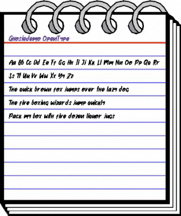 Ghosie demo Regular animated font preview Ghosie demo Regular animated font preview