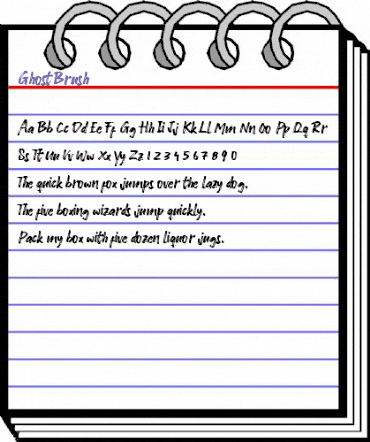 Ghost Brush Regular animated font preview