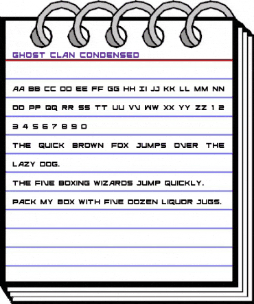 Ghost Clan Condensed Condensed animated font preview Ghost Clan Condensed Condensed animated font preview