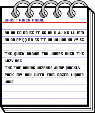 GHOST RIDER MOVIE Regular animated font preview GHOST RIDER MOVIE Regular animated font preview