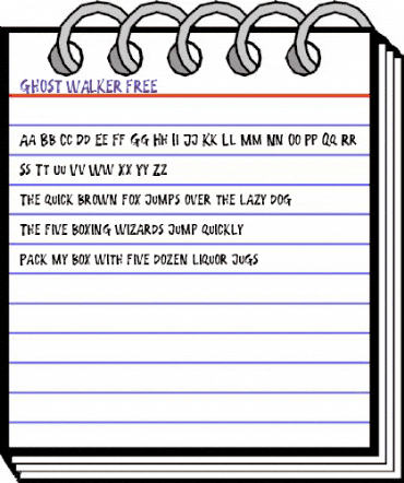 GHOST WALKER FREE Regular animated font preview GHOST WALKER FREE Regular animated font preview