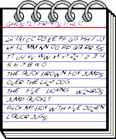 Ghostly Prints Italic animated font preview Ghostly Prints Italic animated font preview