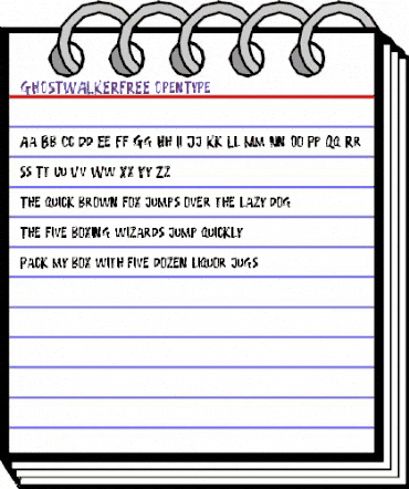 GHOST WALKER FREE Regular animated font preview GHOST WALKER FREE Regular animated font preview