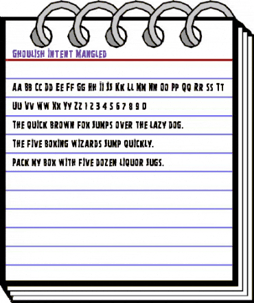 Ghoulish Intent Mangled Regular animated font preview Ghoulish Intent Mangled Regular animated font preview