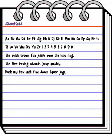 Ghoust Solid Regular animated font preview