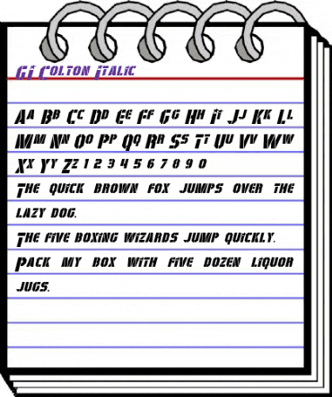 GI Colton Italic animated font preview GI Colton Italic animated font preview