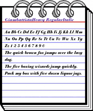 GiambattistaHeavy RegularItalic animated font preview GiambattistaHeavy RegularItalic animated font preview