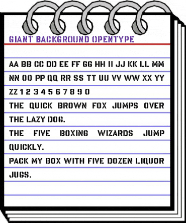 Giant Background animated font preview Giant Background animated font preview