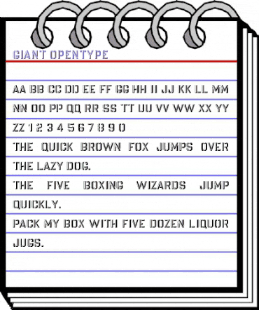 Giant Regular animated font preview Giant Regular animated font preview