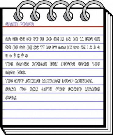 Giant Panda Regular animated font preview
