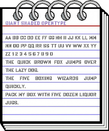 Giant Shaded animated font preview Giant Shaded animated font preview