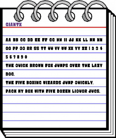 GIANtX Regular animated font preview GIANtX Regular animated font preview