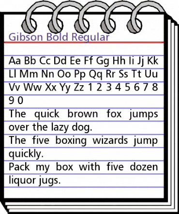 Gibson Bold Regular animated font preview