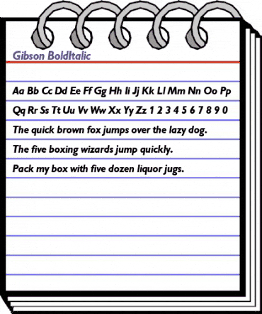 Gibson BoldItalic animated font preview Gibson BoldItalic animated font preview